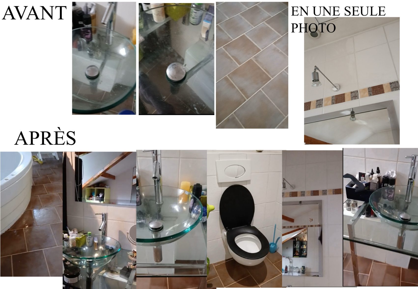 Ménage de la salle de bain d’une cliente